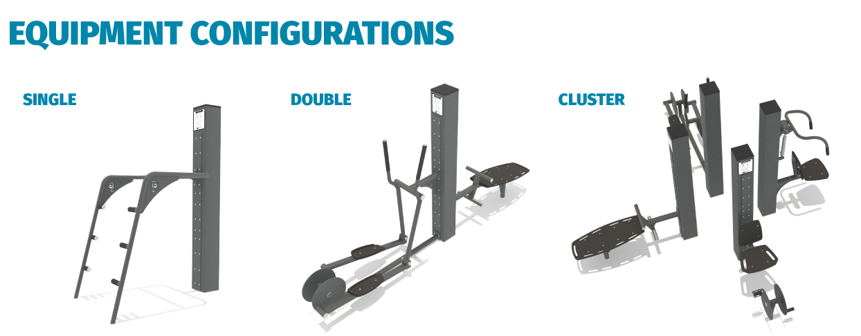 Fitness equipment configurations